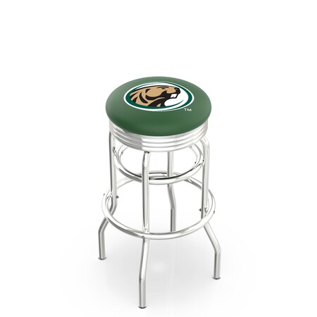 30 Chrome 2-Ring Bemidji State Swivel Bar Stool,Accent Ring